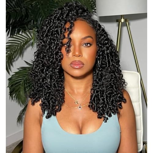 Half Wig Human Hair 3 In 1 Special Curly Half Wigs for Black Women 200% Density Wear and Go Glueless Wig Drawstring Ponytail Seamless Flip Over No Lace Headband Wig Beginner Friendly 16 Inch