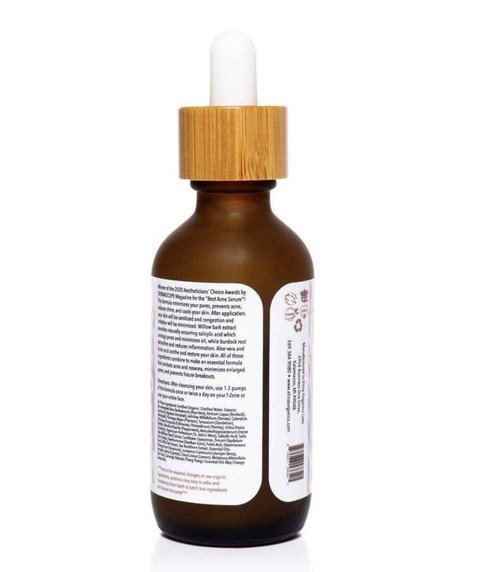 Elina Organics Oil Control Formula, 2oz – Clarifying Serum with Willow Bark, Zinc Oxide & Burdock Root – Organic, Vegan – Fights Breakouts & Balances Oily Skin