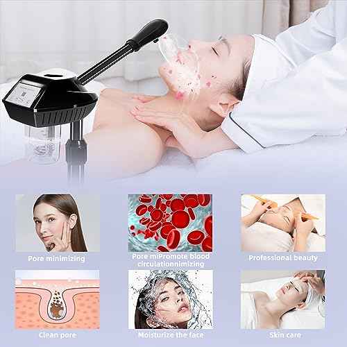 Facial Steamer, Face Steamer on on Wheels with More Steam, Adjustable Height for Face Steamer Suitable for Personal Home and Professional Personal Care Places£¬Moisturizing and Hydrating.