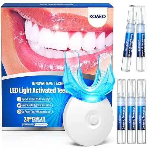 Teeth Whitening Kit ? 3 Teeth Whitening Pens + 2 Desensitizing Pens ? LED Light ? 35% Carbamide Peroxide ? Safe & Dentist-Recommended ? Fast 7-Day Visible Whitening + Remineralizing Care