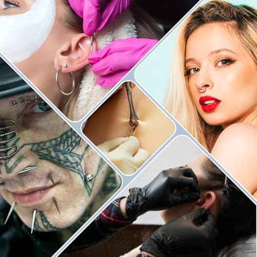 100pcs Piercing Needles Mixed 12G 14G 16G 18G 20G Hollow Needles for All Piercings