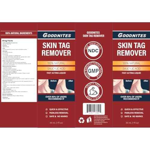 Goodnites Skin Tag Remover, Fast-Acting Gentle Salicylic Acid Formula Skin Tag Removal, Suitable for Neck, Underarms, Groin, Trusted by The Whole Family, 1 PCS