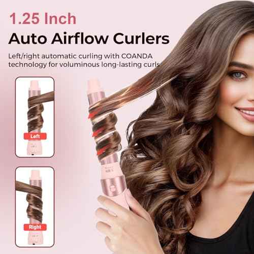 9 in 1 Multi Styler, Powerful Hair Dryer Brush Set, Styling Without Heat Damage, Fast Drying Curling Volumizing Straightening, Includes Protective Travel Bag