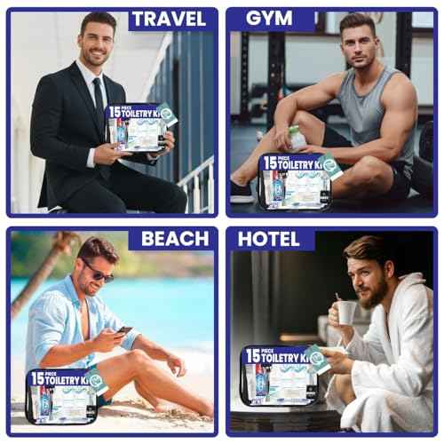 Trektote Travel Toiletry Kit For Men And Women ? 15 Piece Set of Travel Size Toiletries, TSA Compliant, Includes Shampoo And Conditioner, Body Wash, Toiletry Bag & More