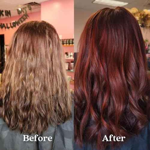 Pallure Color Pigment Refresher Mask, Semi Permanent Hair Color Depositing Conditioner, 8.5 Oz (Copper Brown)