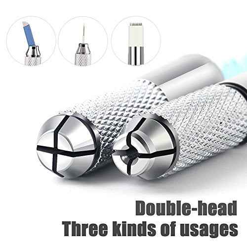 10 Pcs Double Sided Manual Tattoo Fog Eyebrow Pen Needle Tip Holder Tool Manual Pen Kit for Makeup Supplies