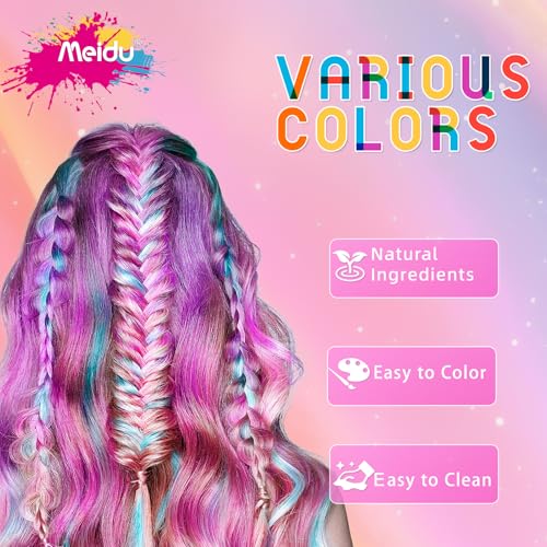 Washable Hair Chalk for Girls,12 Pcs Chalk Pens,Temporary Hair Color Dye, Kids Make Up Sets for Girls Kids Age 5 6 7 8 9 10 11 12 13 Years Old,Halloween Birthday Christmas Cosplay Hair DIY Party