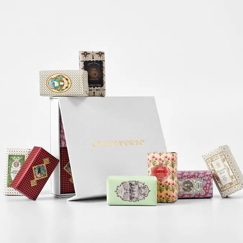 Claus Porto - Classico 8 Mini Soaps Gift Box | Rich, Smooth, Creamy | Handcrafted, Individually Wrapped, Aromatic, Luxurious, Long Lasting (50g each)