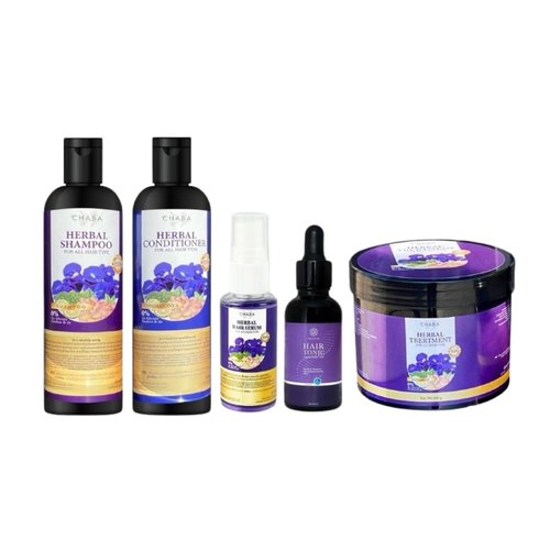 Generic ChabraThai Shampoo 300ml & Conditioner 300ml+Serum 35ml+Tonic 30ml+Trertment 500G/Set5Pcs.