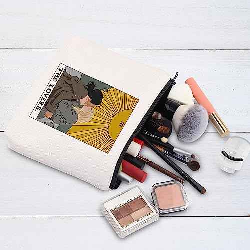 BWWKTOP Villanelle And Eve Tarot Card Cosmetic Makeup Bag The Lovers Tarot Card Makeup Zipper Pouch Bag For TV Show Fans (Villanelle And Eve)