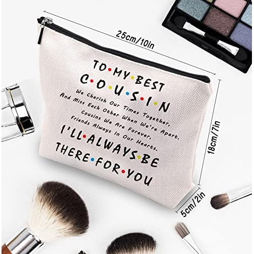 Gifts for Cousin Funny Makeup Bag Cousin Gifts For Women Friend Travel Makeup Pouch