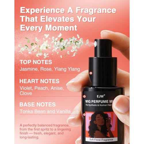 EJW Wig Perfume Mist ? Refreshing Hair Fragrance for Synthetic & Human Hair Wigs ? Odor Neutralizing, Softening & Shine-Enhancing ? 3.38 fl. oz