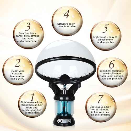 2-in-1 Hair and Face Steamer, Hair Steamer Humidifier for Deep Conditioning & Facial Steamer for Deep Cleaning, Tabletop Steamer with UV Ozone for Personal Care Use Home Spa Salon