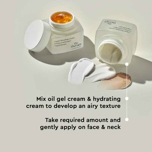 The Face Shop The Therapy Vegan Blending Cream Face Moisturizer - Soothing, Anti-Aging, Anti-Wrinkle, Firming Cream - Refillable - Face Cream Ideal for Sensitive & Dry Skin - Korean Skin Care