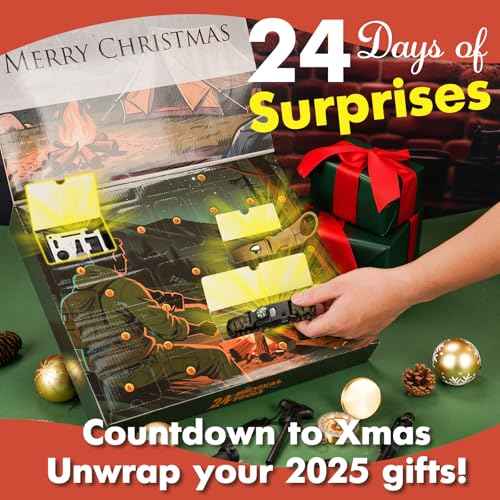 VEITORLD Gifts for Men Dad Him Christmas - Survival Gear and Equipment 12 in 1, Survival Kits - Cool Unique Fishing Hunting Birthday Gifts for Husband Teen Boy Boyfriend Women, Mens Stocking Stuffers