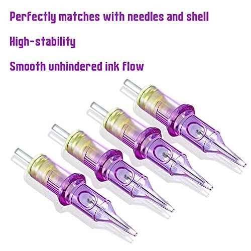 Disposable 11RS Tattoo Cartridge Needles #12 Standard Regular 11 Round Shader (1211RS) 20Pcs