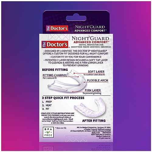 The Doctor¡¯s NightGuard Mouth Guard for Grinding Teeth at Night, Includes Storage Case, Pack of 1