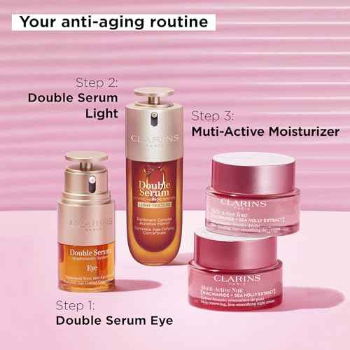 Clarins NEW Multi-Active Day Cream SPF 15 with Niacinamide | Smooth Fine Lines | Visibly Tighten Pores | Even Tone and Texture | Boost Glow | Strengthen Moisture Barrier | All Skin Types | 1.7 Ounces