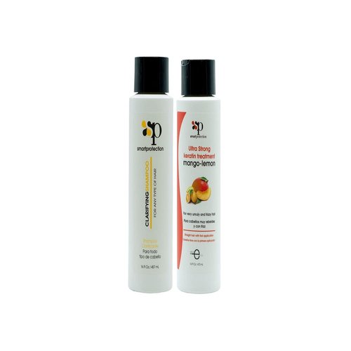 infinito colors Mango-Lemon Ultra Strong Keratin Treatment with Clarifying Shampoo 16oz by Smart Protection