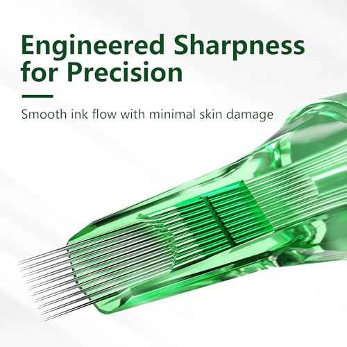 Glide 50pcs Assorted Tattoo Cartridge Needles - Disposable #10 Bugpin Curved/Magnum Tattoo Cartridge Needles with Membrane, Mixed Sizes 7RM 9RM 11RM 13RM 15RM for Rotary Tattoo Machine Pen