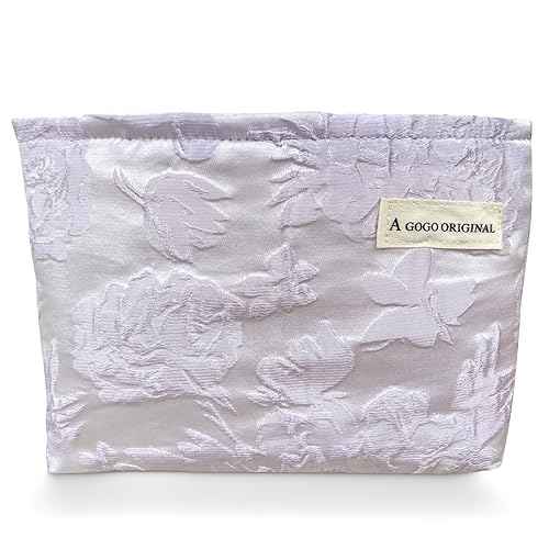 Makeup Bag Purple Makeup Bag, Floral Makeup Organizer Small Cosmetic Bag Zipper Pouch Makeup Pouch Preppy Stuff Travel Essentials Toiletry Bag for Women