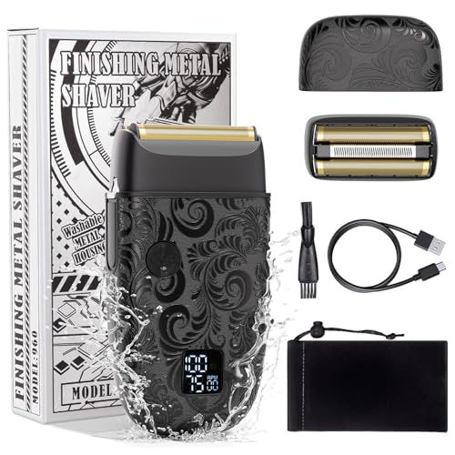 Bestauty Electric Foil Shaver for Men, Travel Razor with Enhanced Triple Head [Ultra-Close Shave], Wet & Dry Beard Shaver, Rechargeable and Cordless Bald Head Shaver, Gifts for Men Father's Day Gift