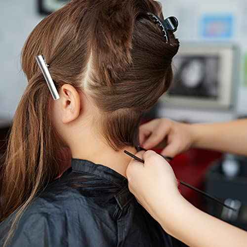 70 Pcs Alligator Hair Clips, 3 Sizes Oversized Metal Silver Hair Bow Clips Single Prong Hairdressing Salon Hair Grip DIY Accessories Hairpins for Women Bows Making Crafts (3.9-2.2-1.8 inch)