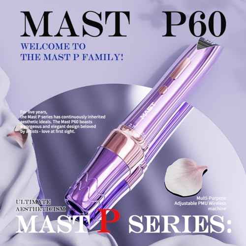Mast P60 Tattoo Gun Wireless Tattoo Pen Machine, 5 Strokes Length 2.2mm - 3.2mm, 121g/4.2oz Lightweight, Gold Color for Pro Artists