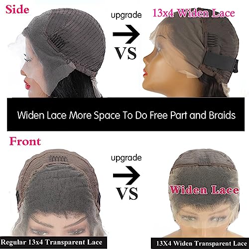 13x4 Deep Wave Lace Front Wigs Human Hair 180% Density Curly Human Hair Wigs for Black Women Wet and Wavy Wig Pre Plucked with Baby Hair (Deep Wave Wig, 22 Inch)
