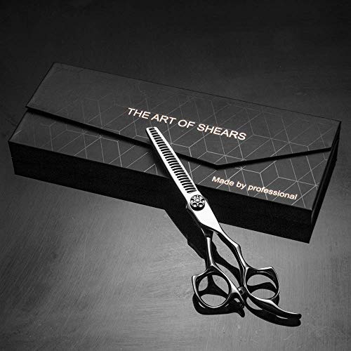 AOLANDUO 6 Inch Professional Hairdressing Scissors -High End AICHI Steel Handcrafted Hair Scissors - Razor Edge/Offset Design/Pro Ergonomic for Salon Stylists Beauticians and Barbers