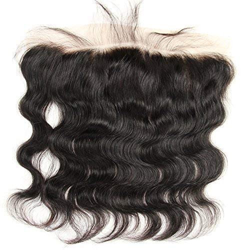 Grand Nature 20 Inch Transparent Lace Frontal Closure 13 x 4 Human Hair Body Wave Pre Plucked Ear To Ear Lace Frontals With Bangs Baby Hair Knots Can Be Bleached