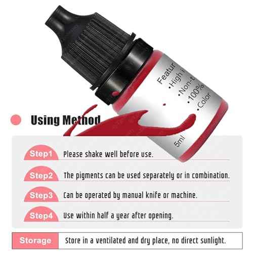 5ml Permanent Makeup Pigment Ink Eyebrow Lip Microblading Tattoo Ink Cosmetic Natural Microblading Color Pigment for Tattoo Machine (Orange)