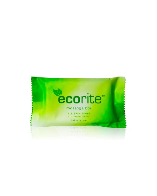Ecorite Cucumber-Melon 1.5 oz Massage Bar (Pack of 288) - Travel Size Vacation Rental and Hotel Amenities