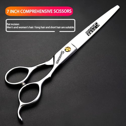 Professional Barber Hair Cutting Scissors/Shears (7-Inches) Stainless Steel Hairdressing Scissors (7 inch-3pc)