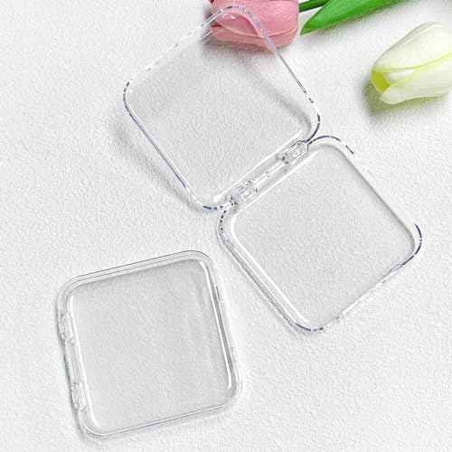 12pcs Press on Nail Storage Box with 60 Pcs Adhesive Double Sided Tape Acrylic Nail Display Box Artificial False Nail Box Organizer Fake Nail Case Transparent Nail Packaging Boxes for Nail Salon