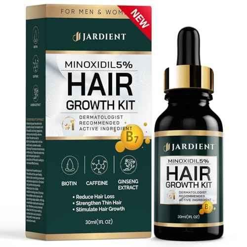 Minoxidil and Biotin Hair Growth Oil for Beards and Preventing Hair Thinning - 5% Minoxidil for Men and Women, 1 Fl Oz