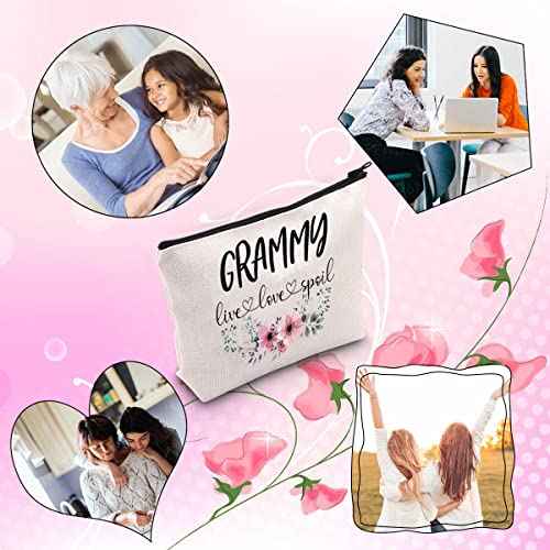 Grammy Gift Live Love Spoil Grandma Mother¡¯s Day Gift Grammy Travel Bag Makeup Bag (live love spoil Grammy)