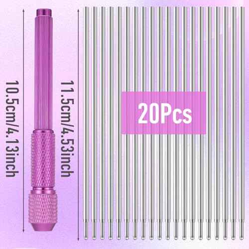 20pcs Tattoo Pen Tattoo Stencil Pen Outline Supply Comes with a Pen Shell (Purple)