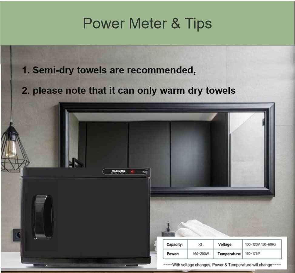 Hot Towel Warmer, Professional Towel Warmer, Hot Towel Cabinet with 8L Capacity, Professional Towel Warmer Cabinet for Facial Towels, Middle Towel Warmer for Salon and SPA Use