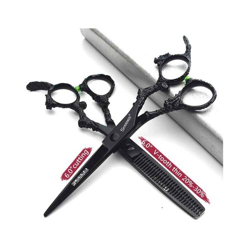 SHARONDS 6/7 inch Professional Hairdressing Scissors Salon Hairdresser Hair Trim and Cut thinning 440c high Hardness Scissors (6-inch 2pc)