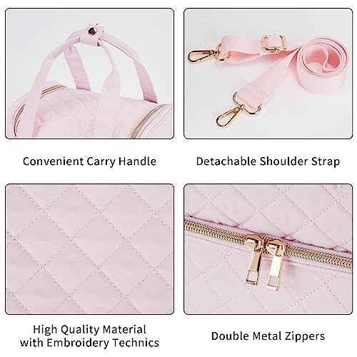 Nail Polish Organizer Case Fits Nail Lamp and 30 Bottles,Nail Organizers and Storage for Nail Tech Travel,Pretty Nail Polish Storage Bag Fits Nail Kit & Manicure Tools (Patented)