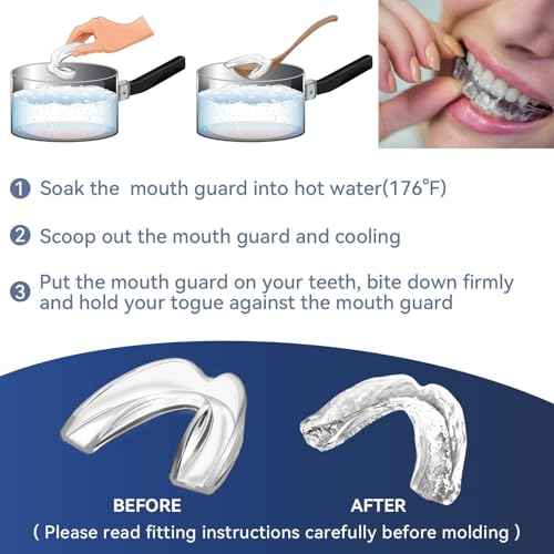 Kids Mouth Guard for Teeth Grinding,Pack of 8, Comfortable Custom Dental Guard for Kids,Moldable Night Guards for Clenching Teeth,Stops Bruxism, Tmj, Teeth Whitening Tray & Sports, Clear