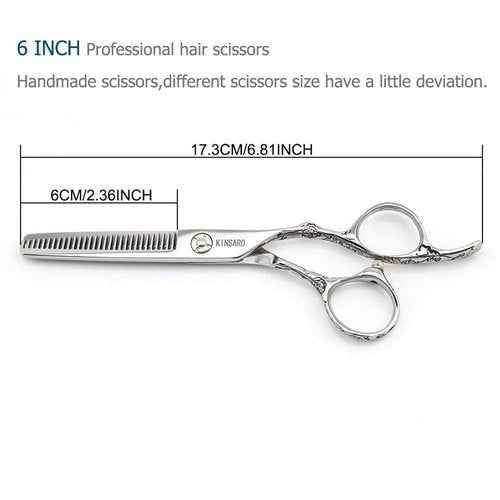 Hair Scissors 5.5 INCH Hair Cutting Scissors and 6 INCH Hair Thinning Scissors 440C Kinsaro