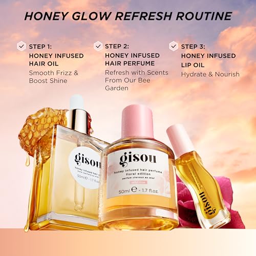 Gisou Honey Infused Hair Perfume Mini ? Long-Lasting Hair Fragrance with Mirsalehi Honey & Argan Oil, Wild Rose, 0.5 Fl Oz