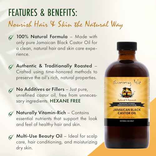 Sunny Isle Jamaican Black Castor Oil, 8 Fl Oz