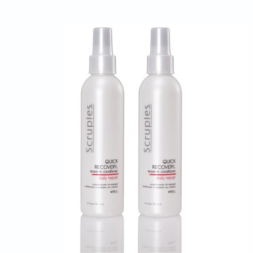 Scruples Quick Recovery Leave In Conditioner - Detangling Spray & Heat Protectant to Condition + Protect Hair - Damaged Hair Repair, 6 oz (Pack of 2)
