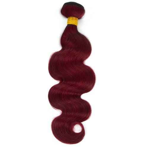 24 24 24 Inch #99J Body Wave Human Hair Bundles Red Brazilian Remy Hair Weave For Women Burgundy Hair Bundles Grade 8A Unprocessed Virgin Hair Extensions 99J Hair 3 Bundles