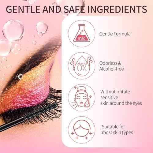 Lash Remover for Lash Extensions 10ml, Eyelash Glue Remover Self-Use at Home DIY Eyelash Extension Remover Non-irritating Soothing Oil Texture Lash Clusters Clear Remover PITHER