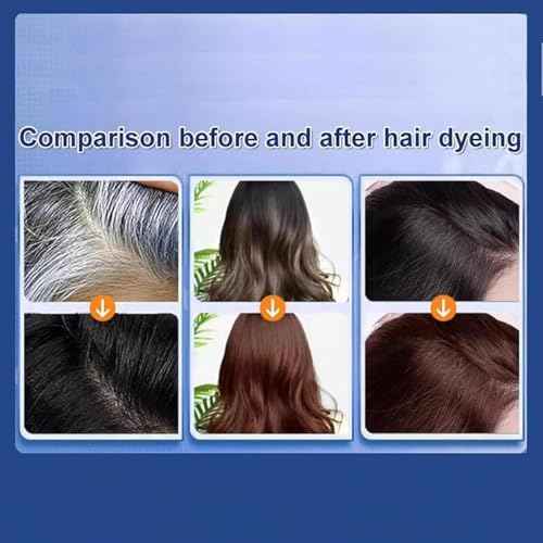 Vivping Zhihuashi Caviar Protein Hair Dye, Qiweitang Hair Dye Shampoo, Plant-Based Hair Coloring Cream, Natural Plant Formula, Caviar Color Cream for Women & Men (Black)