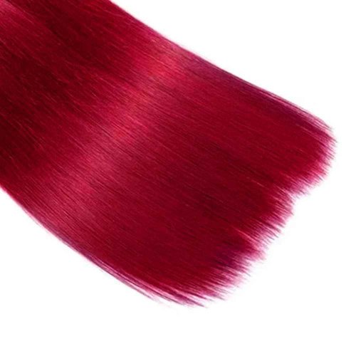 Red Human Hair Bundles Red Straight Bundles Hair Weave 28 30 32 Inch 8A Brazilian Virgin Remy Hair 3 Bundles Double Weft Soft Real Human Hair Extensions